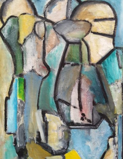 Pintura. Serie Hombres Piedra